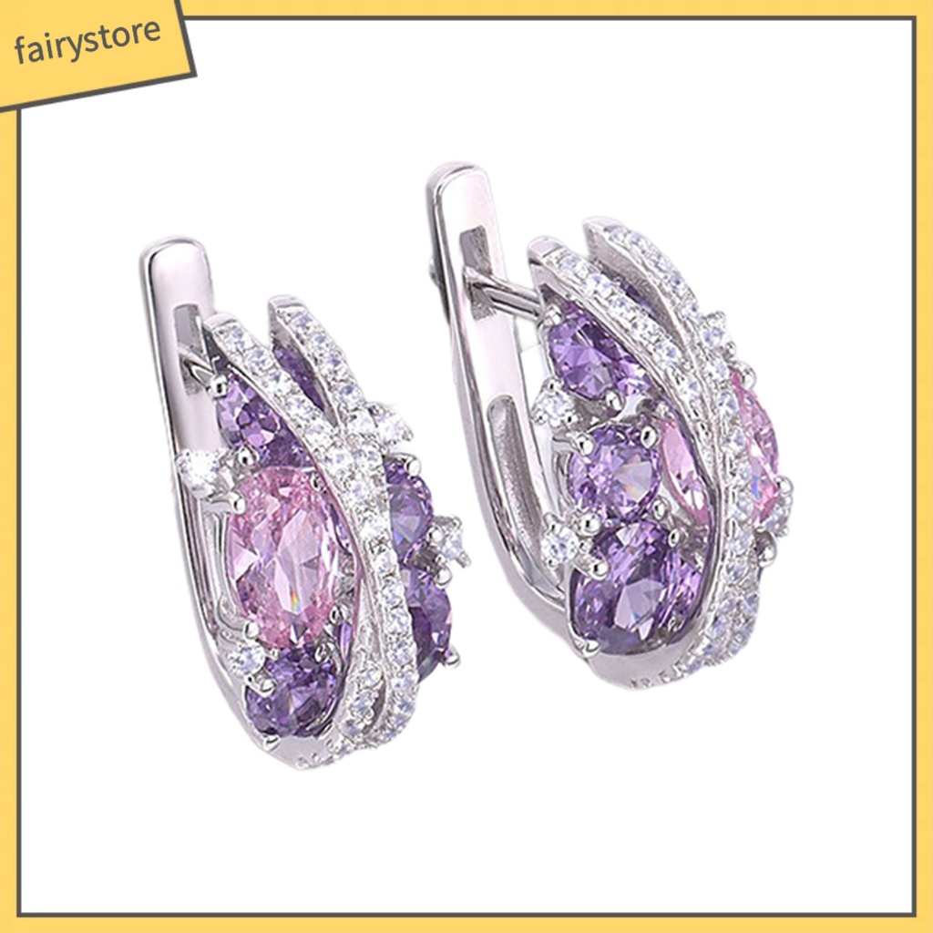 1 Đôi Bông Tai Hình Chữ X Hai Lớp Đính Đá Lấp Lánh Phong Cách Retro