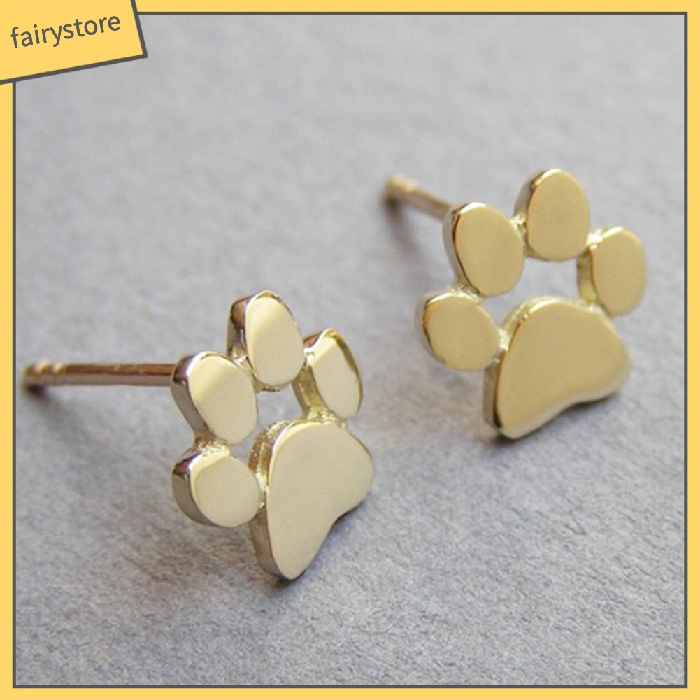 Bông Tai Hình Bàn Chân Chó Mèo Thời Trang Dự Tiệc Cho Nữ