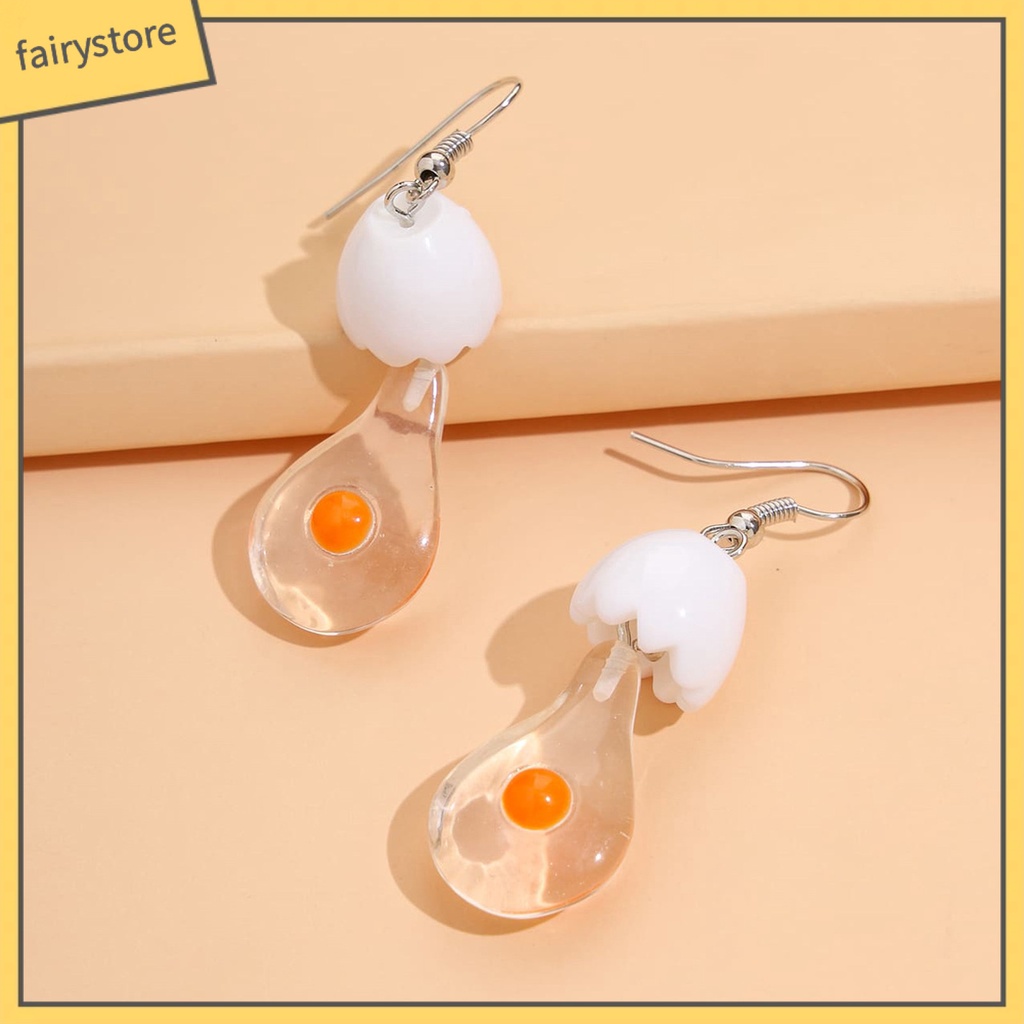 [FRO] 1 Đôi Bông Tai Hình Quả Trứng Vỡ Dễ Thương Trọng Lượng Nhẹ Phù Hợp Sử Dụng Hàng Ngày Cho Nữ