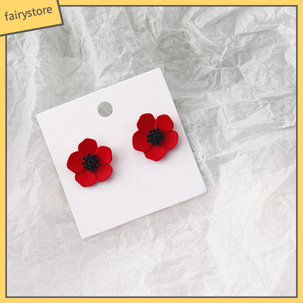 Khuyên Tai Hình Bông Hoa Đính Ngọc Trai Nhân Tạo Thời Trang Dành Cho Nữ