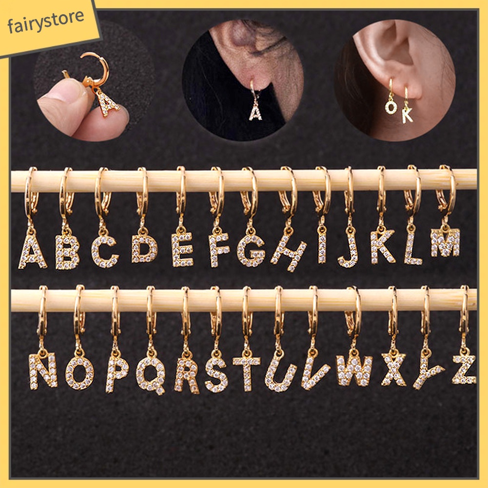 1 Khuyên Tai Tròn Đính Đá Thời Trang Cho Nữ