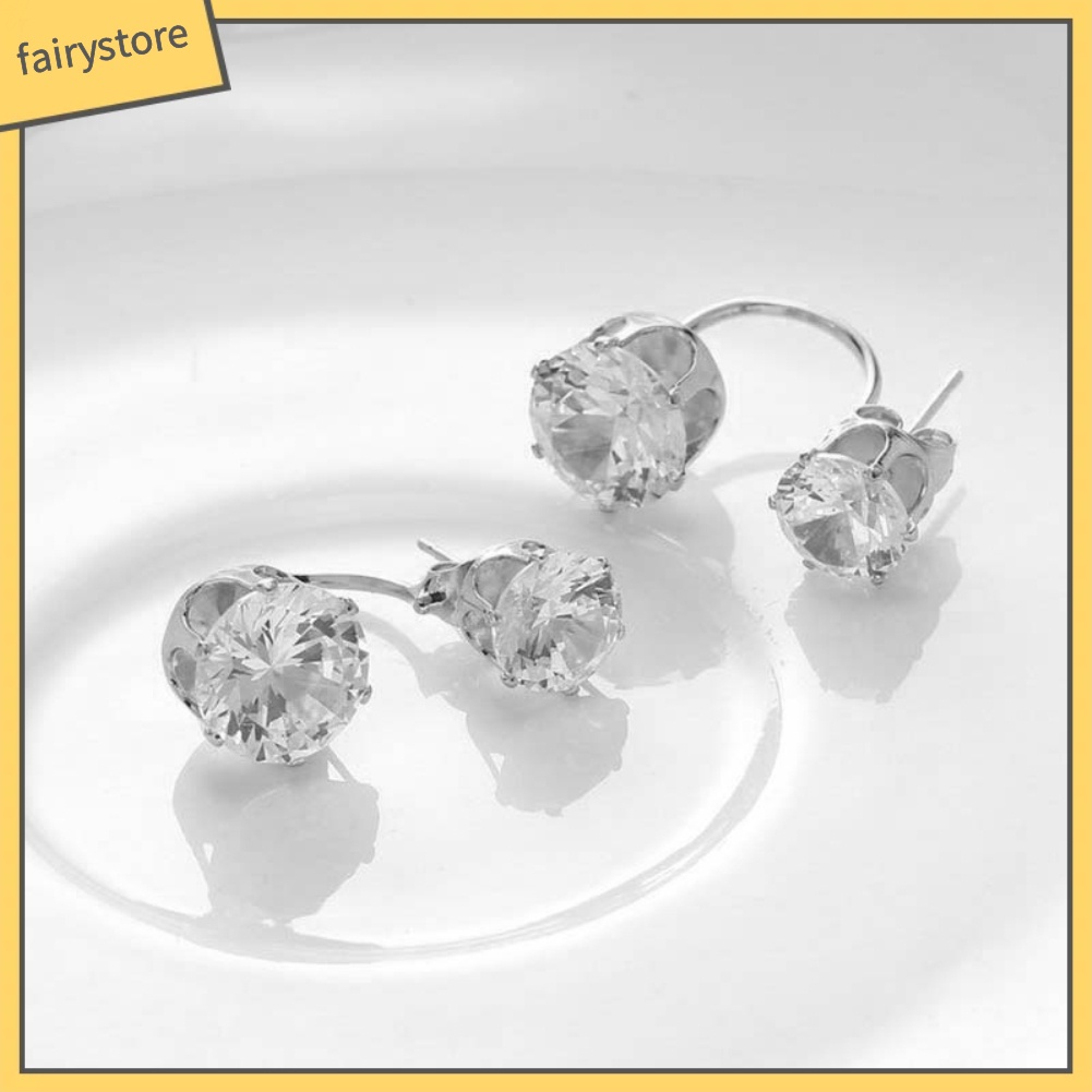 Đôi Khuyên Tai Đính Đá Zirconia Thời Trang Cho Nữ