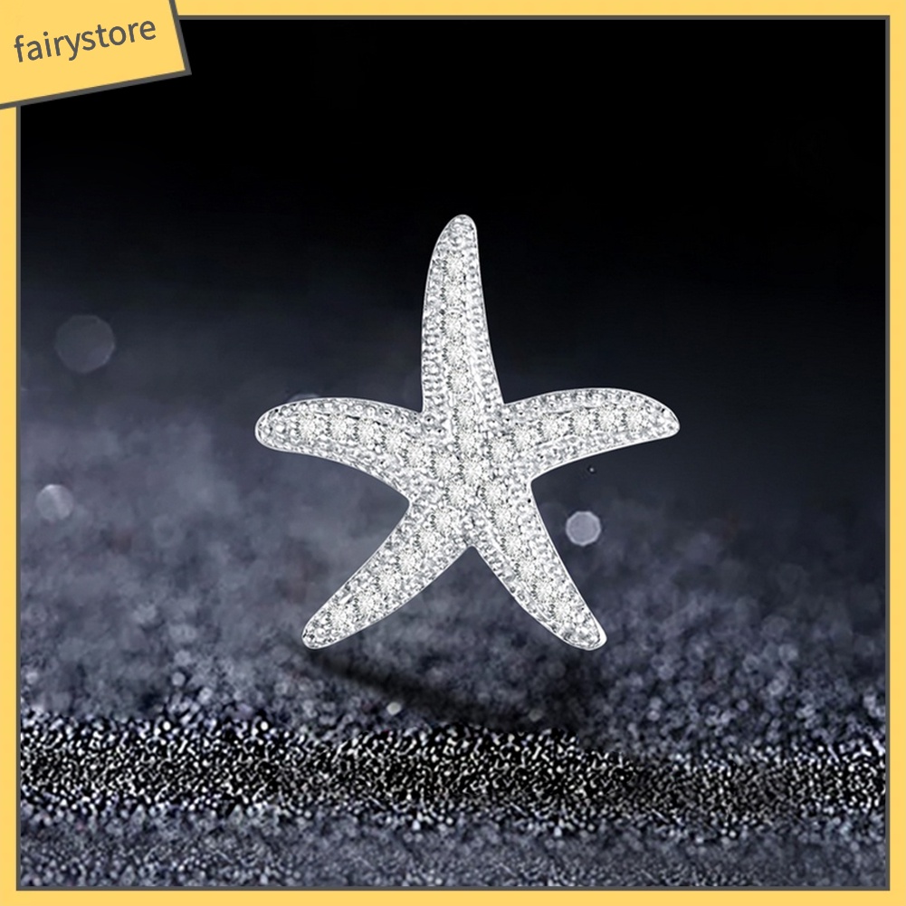 Đôi Khuyên Tai [FRO] Bông Tai Hình Sao Biển Đính Đá Zircon Thời Trang Cho Nữ