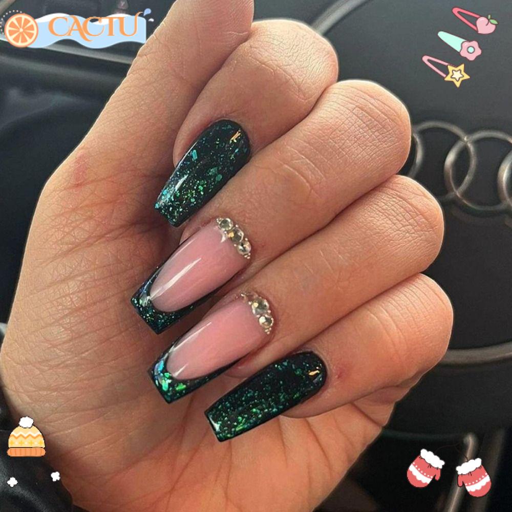 Bộ 24 Móng Tay Giả Dạng Nhấn Che Phủ Toàn Diện DIY