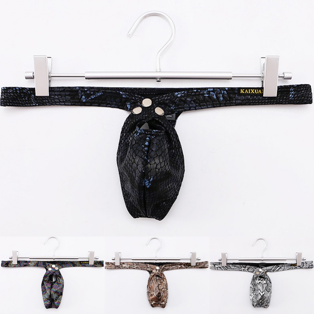 Quần Lót Lưng Chữ T Họa Tiết Da Rắn Thoáng Khí Thoải Mái Cho Nam