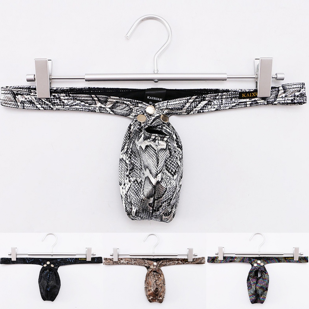 Quần Lót Lưng Chữ T Họa Tiết Da Rắn Thoáng Khí Thoải Mái Cho Nam