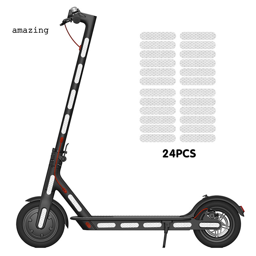 Bộ 24 Đề Can Phản Quang Tự Dính Chống Nước Chống Mài Mòn Cho Bánh Xe Scooter Xiaomi M365 / Pro