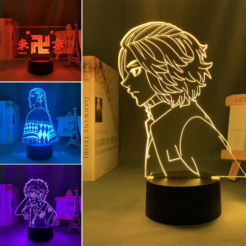 Đèn LED Cảm Ứng GP1 Tokyo Revengers Bằng Acrylic In Họa Tiết Hoạt Hình Tokyo Manji Gang Mikey Độc Đáo Trang Trí Nhà Cửa