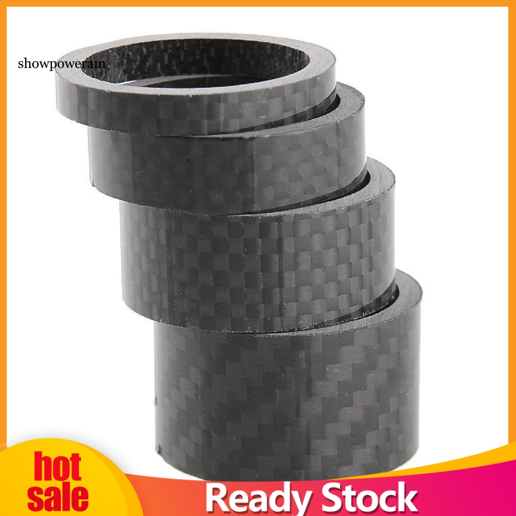 Vòng Đệm Phuộc Trước Bằng Sợi Carbon Đường Kính 28.6mm 5 / 10 / 15 / 20mm Cho Xe Đạp