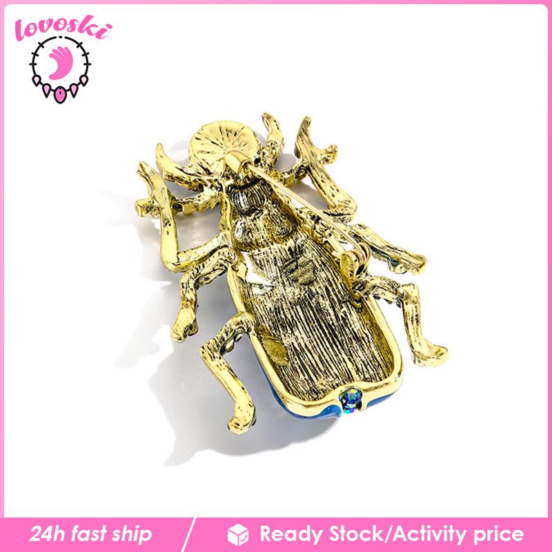 Ghim Cài Áo Hình Bọ Cánh Cứng Đính Đá Dễ Thương