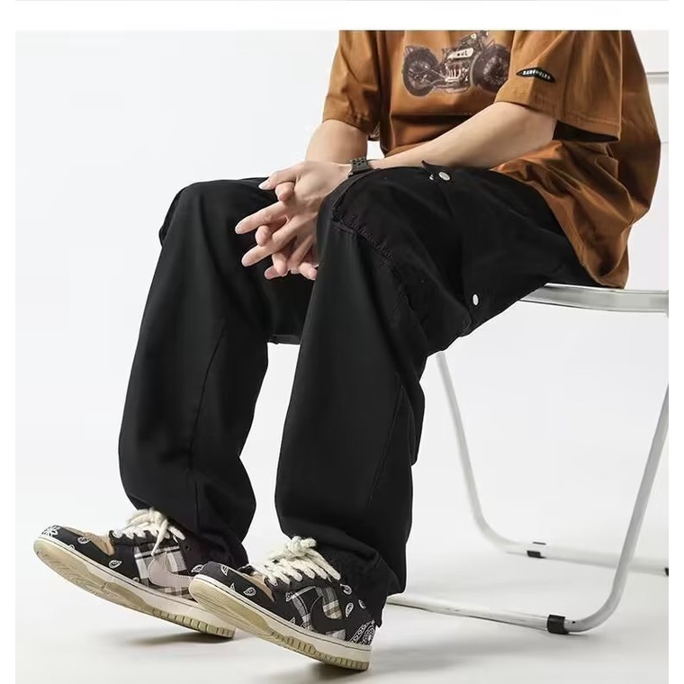 Quần Dài Ống Rộng Phong Cách Đường Phố Mỹ Thời Trang Xuân Hè Cho Nam