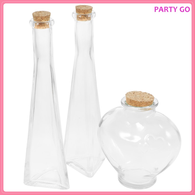 Bộ 3 Lọ Thủy Tinh Đựng Quà Lưu Niệm May Mắn