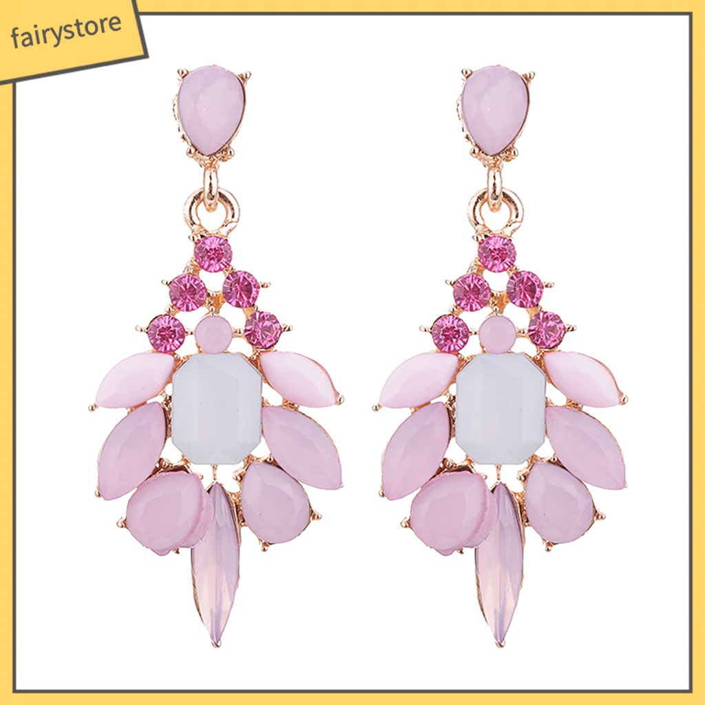 1 Đôi Bông Tai Hình Giọt Nước Bằng Hợp Kim Cho Nữ