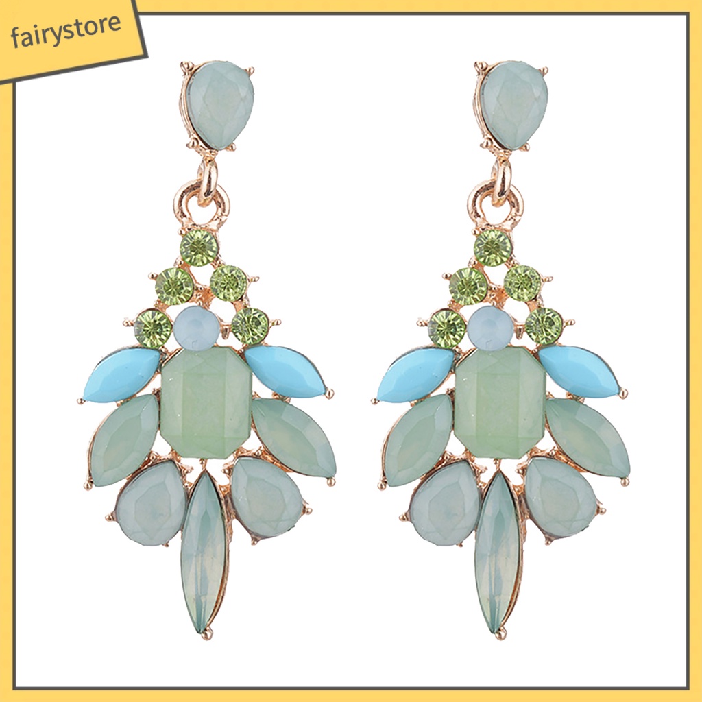 1 Đôi Bông Tai Hình Giọt Nước Bằng Hợp Kim Cho Nữ