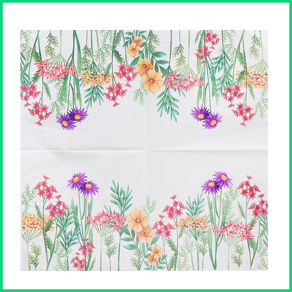 Bộ 20 Khăn Ăn Bằng Giấy Họa Tiết Hoa Thân Thiện Với Da Dùng Khi Đi Tắm / Làm Cocktail
