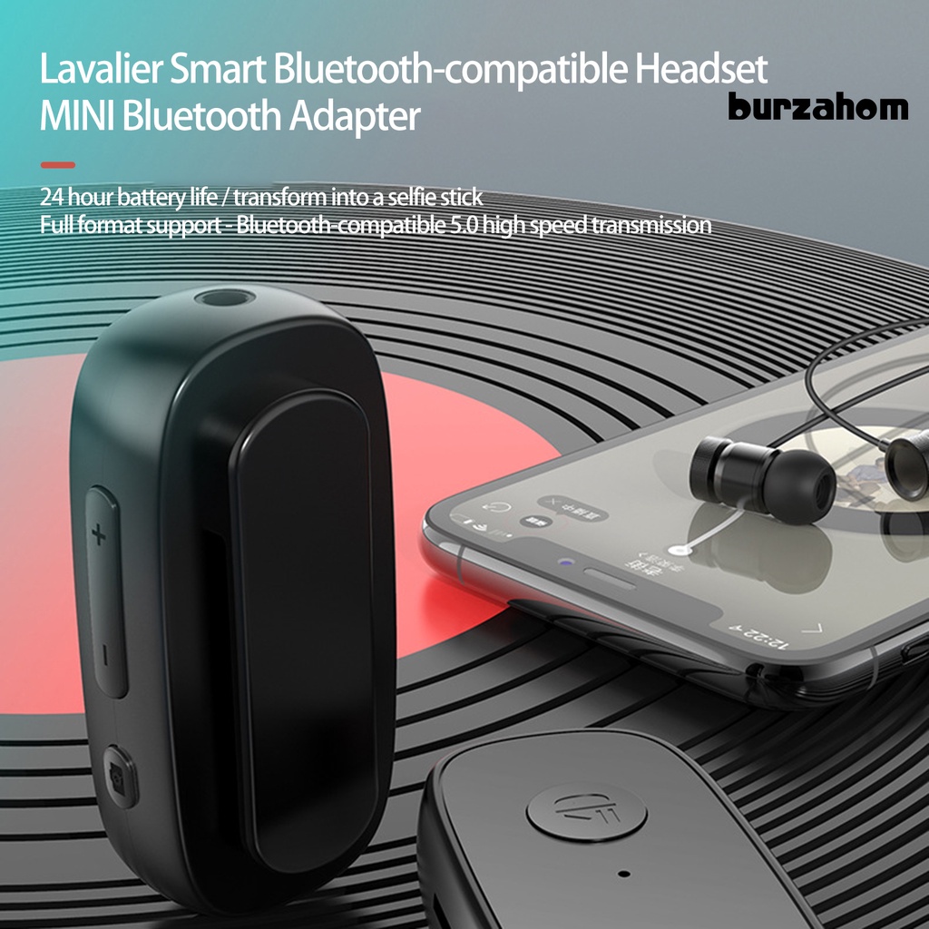 Thiết Bị Nhận Tín Hiệu Bluetooth 5.0 Có Kẹp Cổng AUX 3.5mm Hỗ Trợ Thẻ TF