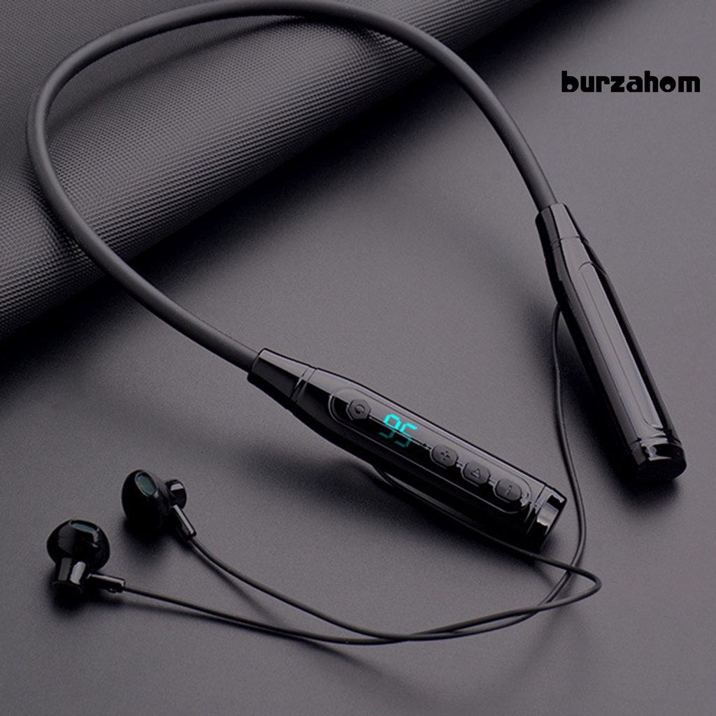 Tai Nghe Bluetooth 5.2 Không Dây BT25 Màn Hình LED Kỹ Thuật Số Đeo Cổ Hỗ Trợ Thẻ TF Sử Dụng Hàng Ngày