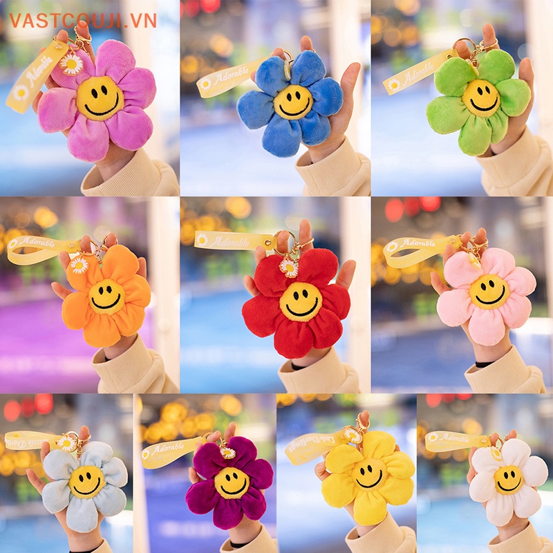 Móc Khóa Hình Hoa Hướng Dương Nhồi Bông Xinh Xắn