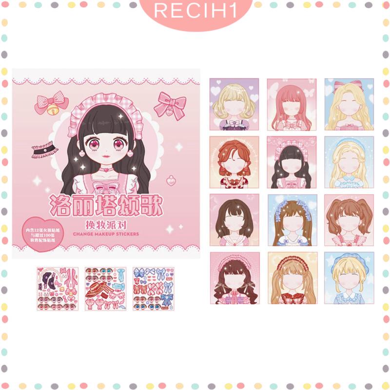 Bộ Sách Hoạt Động Làm Mặt Kèm 12 Trang Và 100 Miếng Dán Vui Nhộn Làm Quà Sinh Nhật Cho Bé Gái