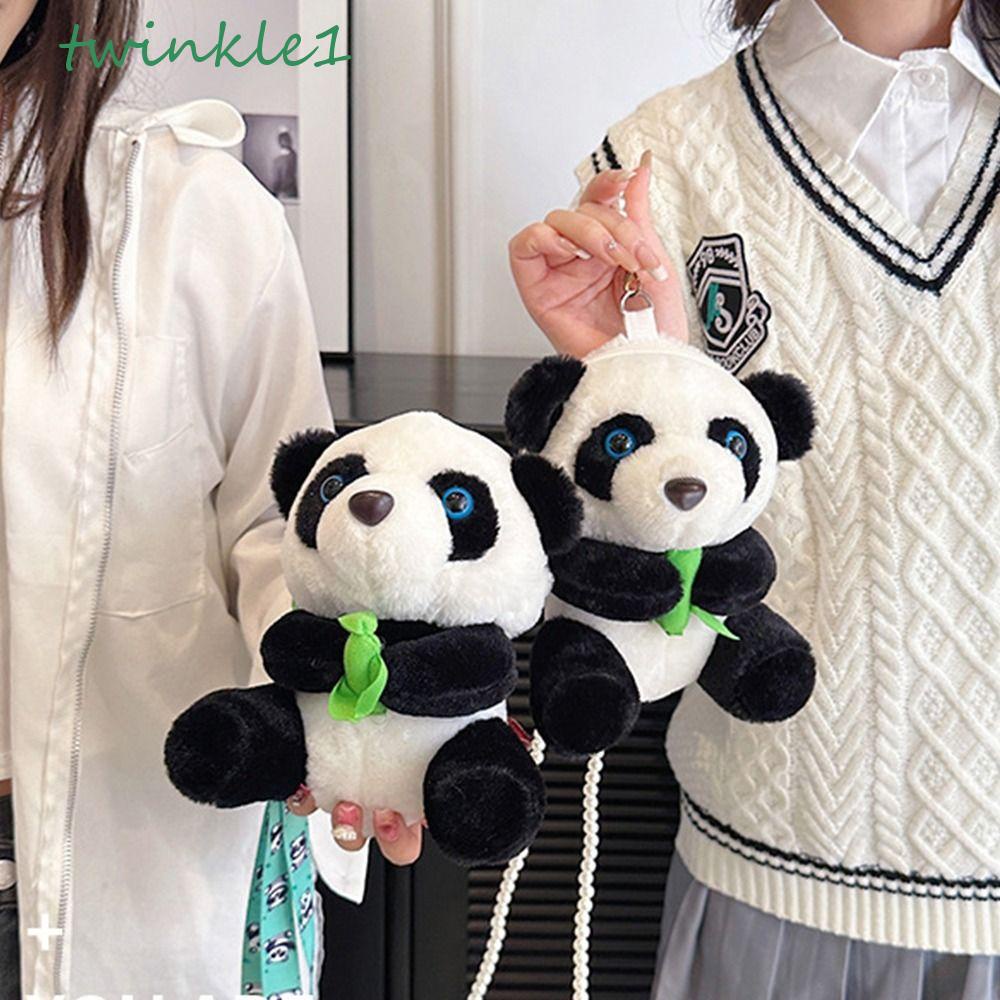 Túi Đeo Chéo Hình Gấu Trúc Hoạt Hình Lấp Lánh Dễ Thương