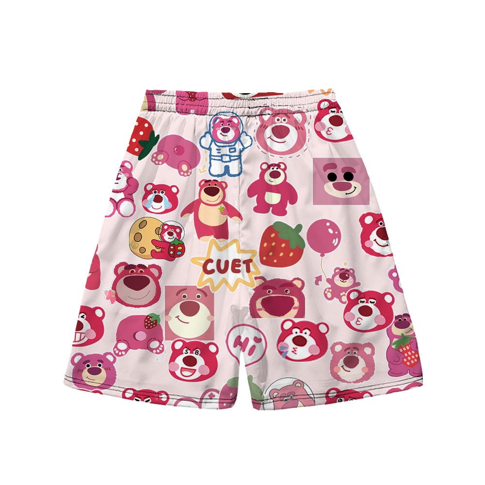 Quần Short Họa Tiết Gấu Dâu Tây Phong Cách Mới Mùa Hè