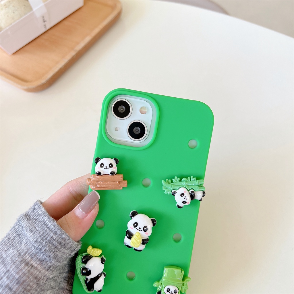 Ốp Điện Thoại Tpu Silicon Mềm Chống Sốc In Hình Gấu Trúc Hoạt Hình Dễ Thương Cho iPhone 14 13 12 11 Pro Max