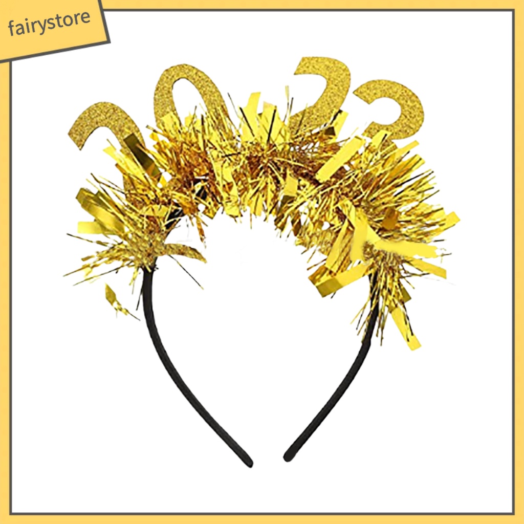 Băng Đô Cài Tóc Co Giãn Chống Trượt Trang Trí Hình Ngôi Sao Năm Mới