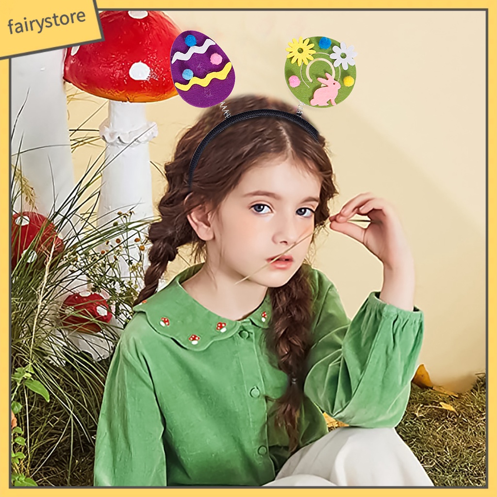 [FRO] Băng Đô Cài Tóc Co Giãn Thiết Kế Hoạt Hình Đáng Yêu Cho Lễ Hội Phục Sinh