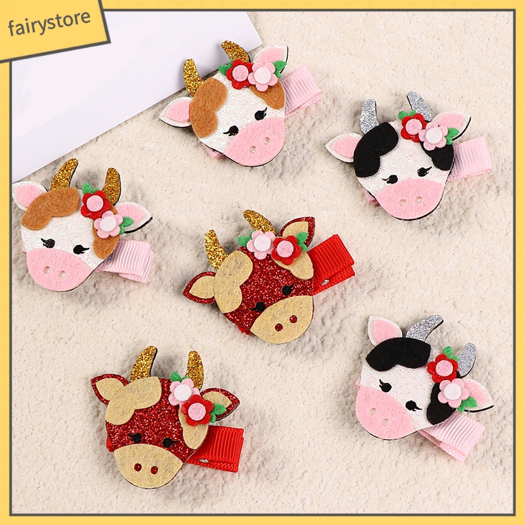 1 Cặp Kẹp Tóc Hoạt Hình Xinh Xắn Cho Bé Gái