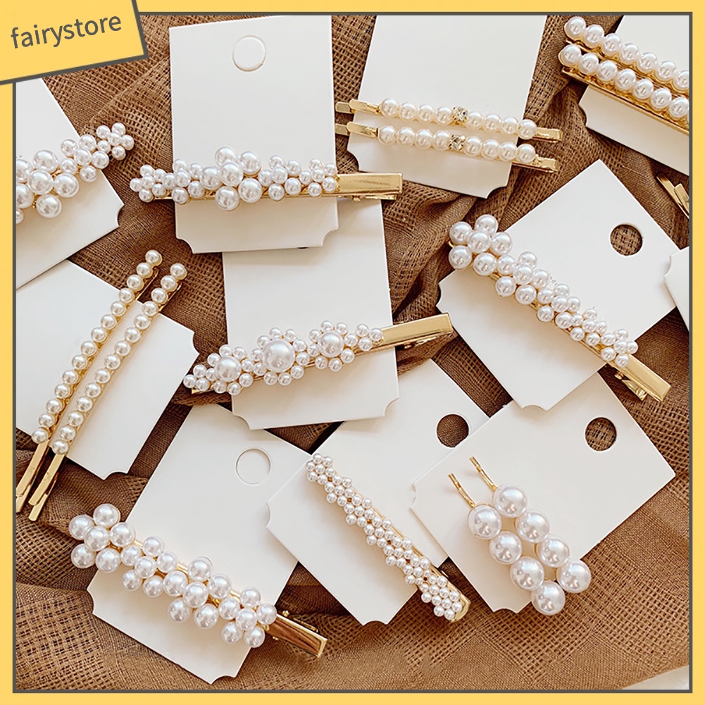 1 / 2 Kẹp Tóc Đính Ngọc Trai Giả Thời Trang Nữ