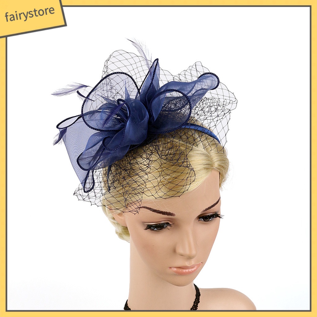 Mũ Lưới Thắt Nơ Phong Cách Hoàng Gia Cổ Điển Dùng Để Trang Trí Tiệc Cưới