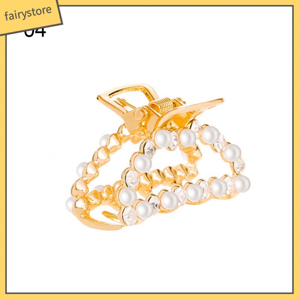 Kẹp Tóc Đính Đá Ngọc Trai Nhân Tạo Thời Trang Dành Cho Nữ Giá Đỡ