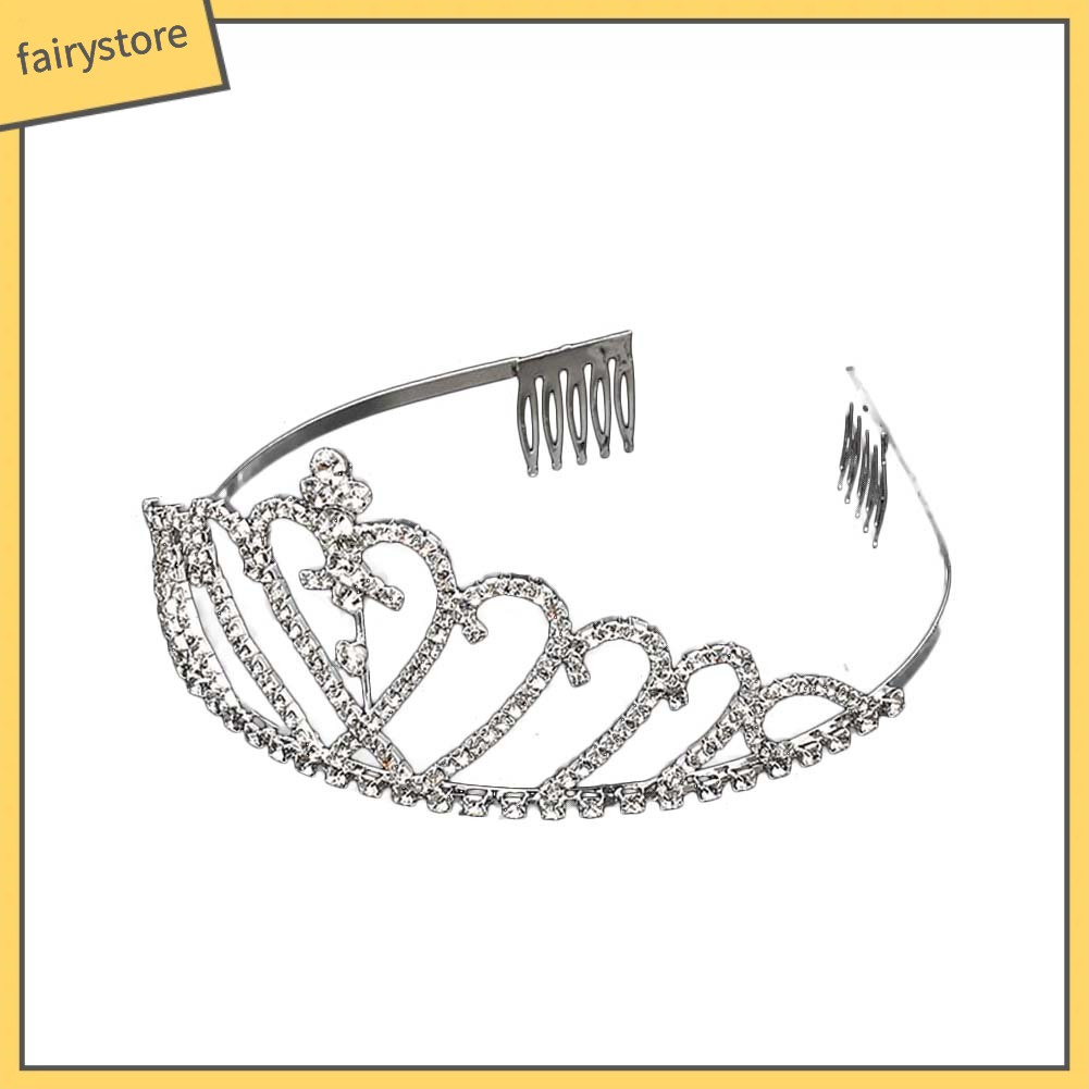 Cài Tóc Hình Vương Miện Đính Đá Nhân Tạo Thời Trang