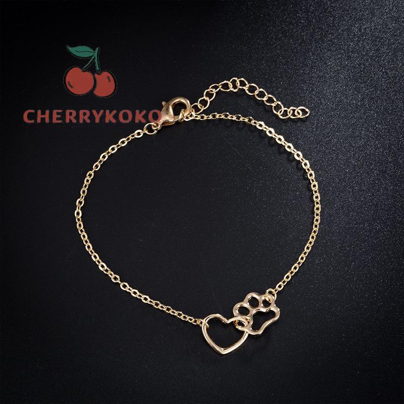 🍒🍒CHERRYKOKO Lắc Chân Hình Chân Cún Thiết Kế Đơn Giản Cho Nữ