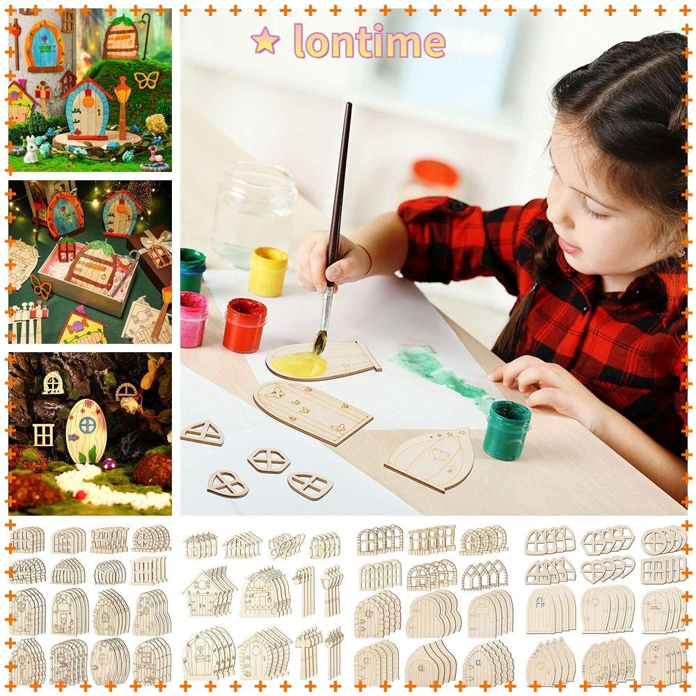 Set 48 / 64 Mô Hình Cửa Gỗ Xinh Xắn Dùng Để Trang Trí Nội Thất