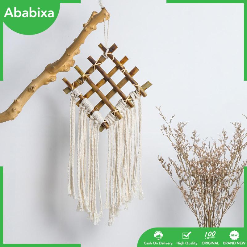 Phụ Kiện Treo Tường Trang Trí Bằng Gỗ Đan Tay Phong Cách Bohemian