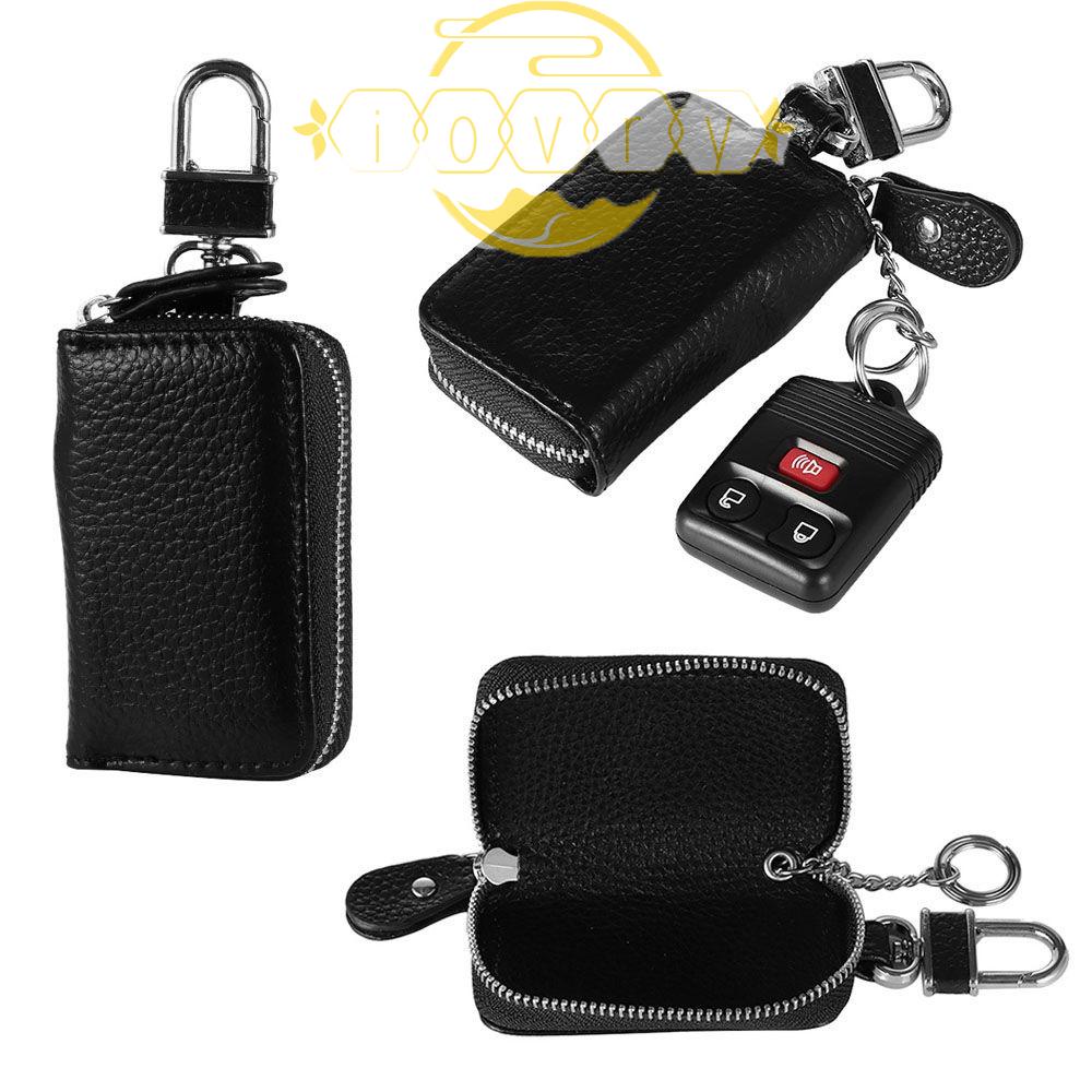 Ví Đựng Chìa Khóa Xe Hơi Có Móc Kim Loại Màu Trơn Dành Cho Nam Nữ