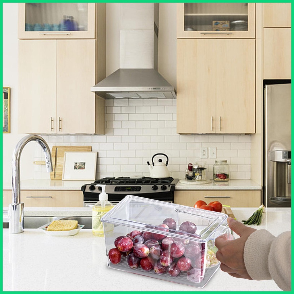 Hộp Đựng Trái Cây / Thực Phẩm Để Tủ Lạnh Có Thể Xếp Chồng Lên Nhau Tiện Dụng