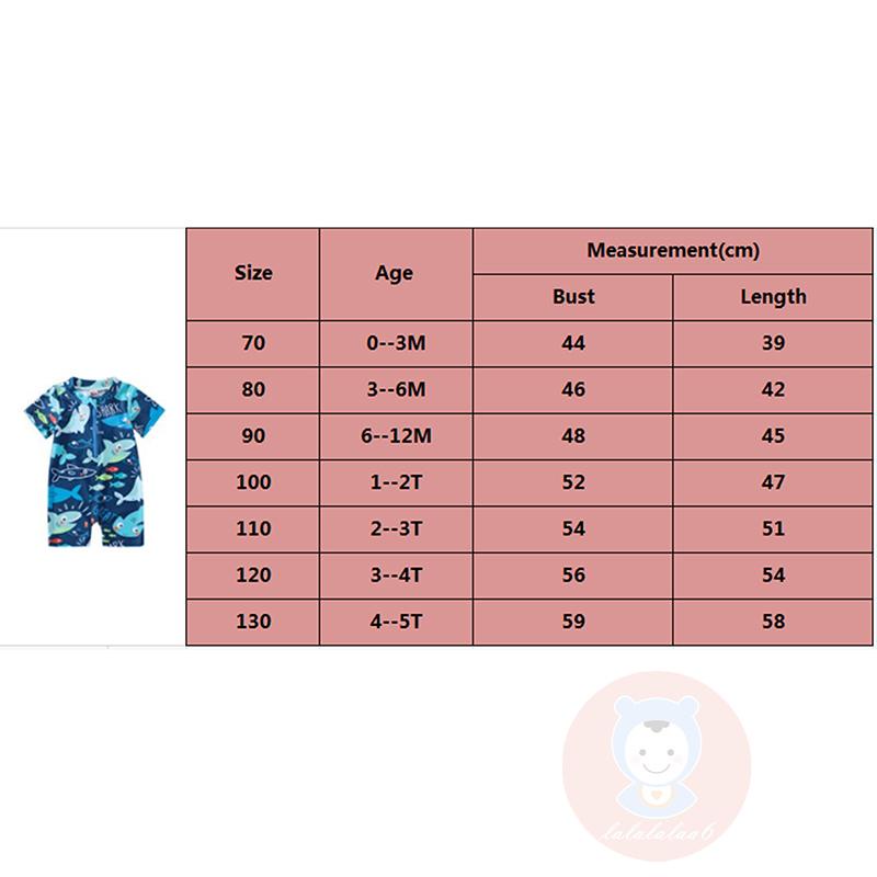 Bộ Đồ Bơi Liền Thân Ngắn Tay Phối Khóa Kéo In Hình Cá Mập LAA6-Kids