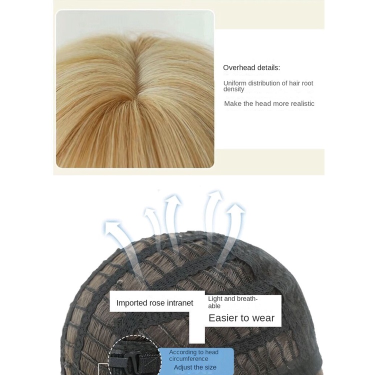 Tóc Giả Xoăn Gợn Sóng Lớn Màu Nâu Be Phong Cách Âu Mỹ zf601