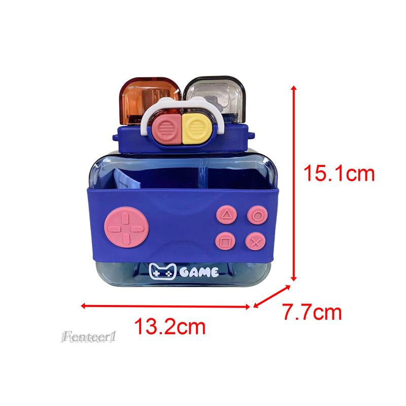 Bình Nước 75ml Kèm Ống Hút Họa Tiết Hoạt Hình Dễ Thương Cho Bé Gái [Fenteer1]