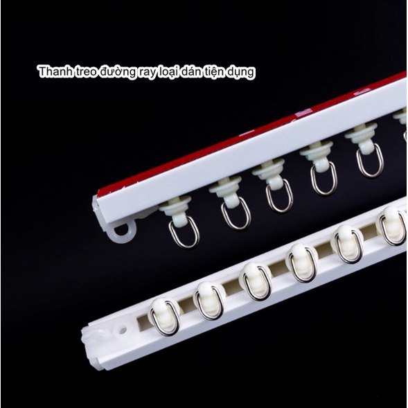 Thanh trượt treo rèm dán tường/ Thanh Treo Rèm loại dán ( nhiều size )