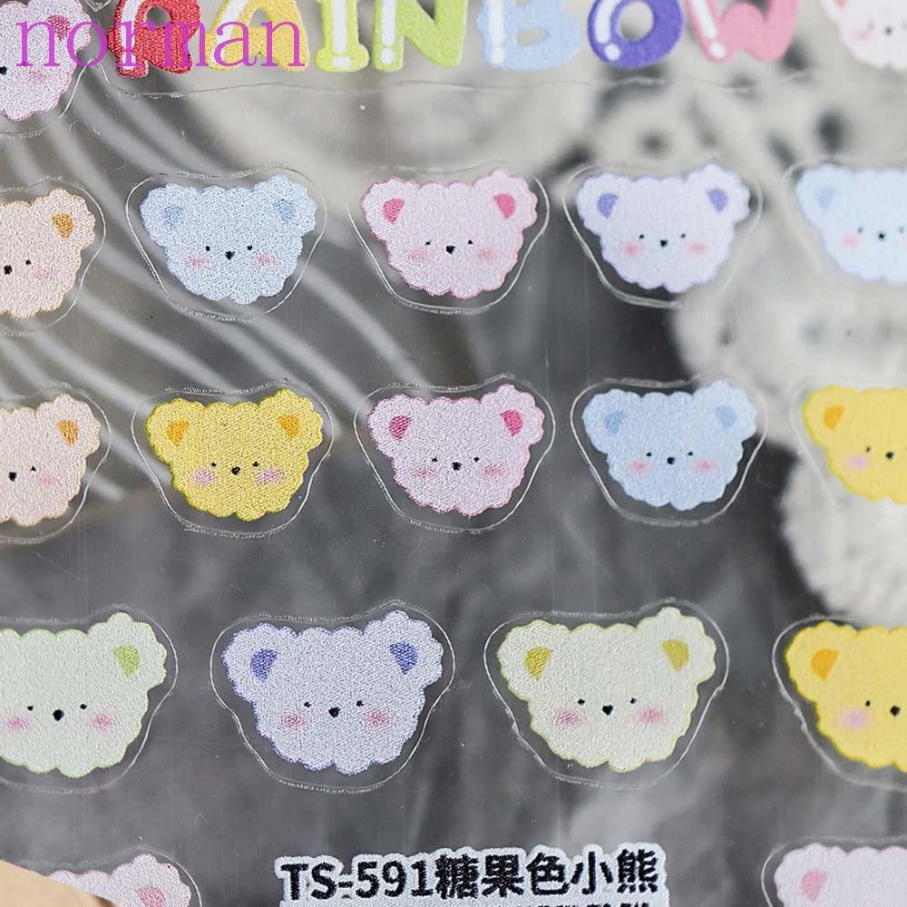 Miếng Dán Trang Trí Móng Tay 5D DIY Màu Sắc Kẹo Ngọt Xinh Xắn