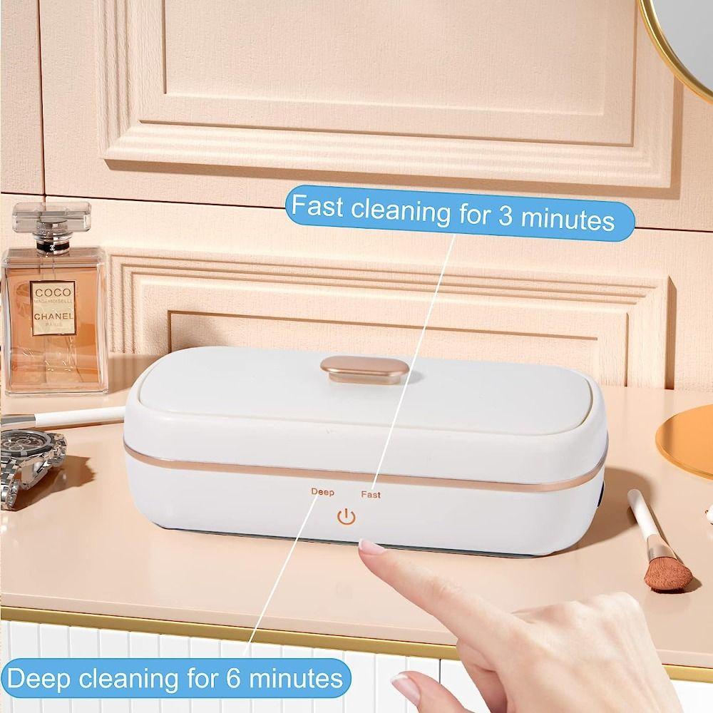 ESPO Máy Vệ Sinh Trang Sức Siêu Âm Màu Trắng Tiếng Ồn Thấp 47KHZ 350ML Bằng Thép Không Gỉ
