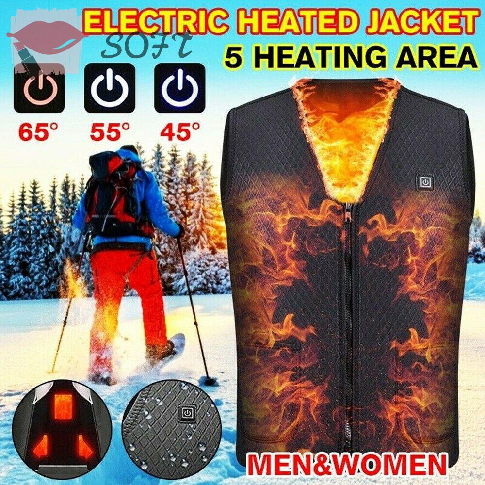 Áo Khoác Sát Nách Tỏa Nhiệt Điện Tử Có Cổng Sạc USB Thời Trang