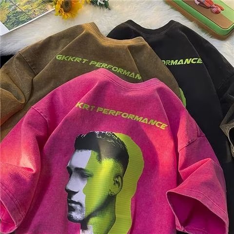 Áo Thun Nam Tay Ngắn Phong Cách Âu Mỹ Cá Tính