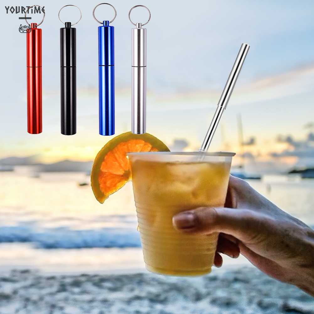 Bộ 3 Ống Hút Thép Không Gỉ Có Thể Tái Sử Dụng Kèm Cọ Vệ Sinh