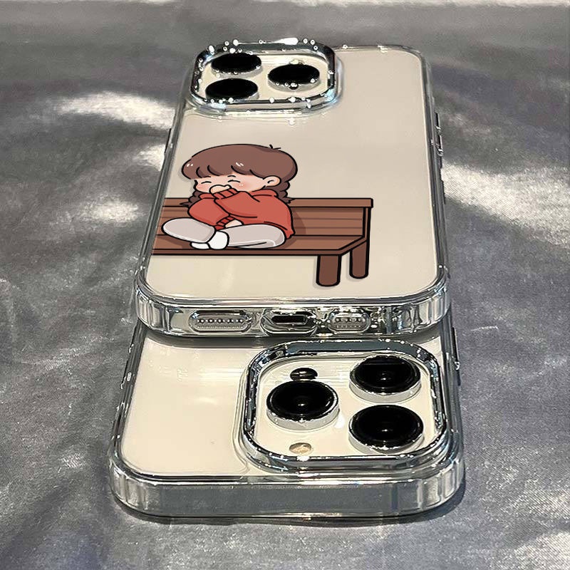 ✅Ốp Điện Thoại Dẻo Họa Tiết Cô Gái Cười Dễ Thương Chống Sốc Cho Iphone 7 11plus 8iPhone1213 14promax PZP9