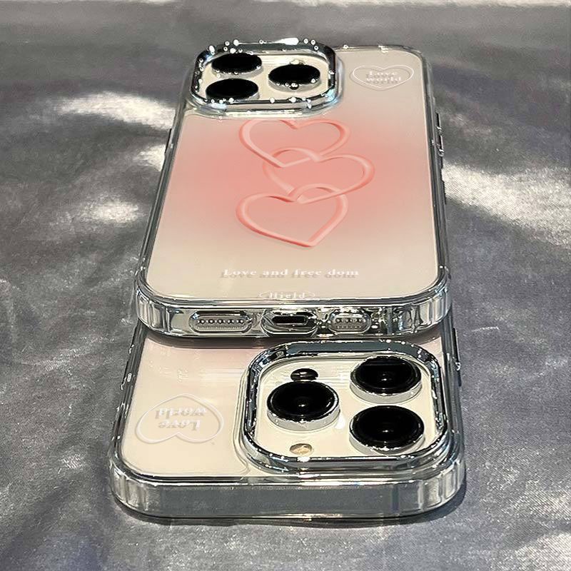 ✅Ốp Điện Thoại Mềm Chống Sốc Họa Tiết Trái Tim Cho Iphone 118I 12714 Pro max 13 IC5P