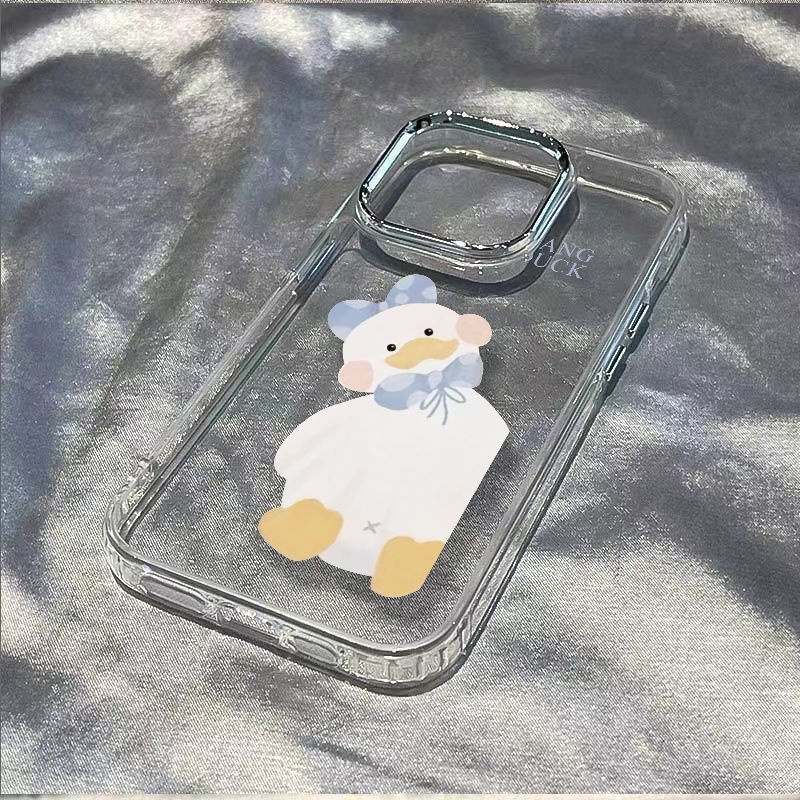 ✅Ốp Điện Thoại Mềm Chống Sốc Họa Tiết Vịt Màu Xanh Dương MWCB Cho Iphone 12 811 1314pro max7